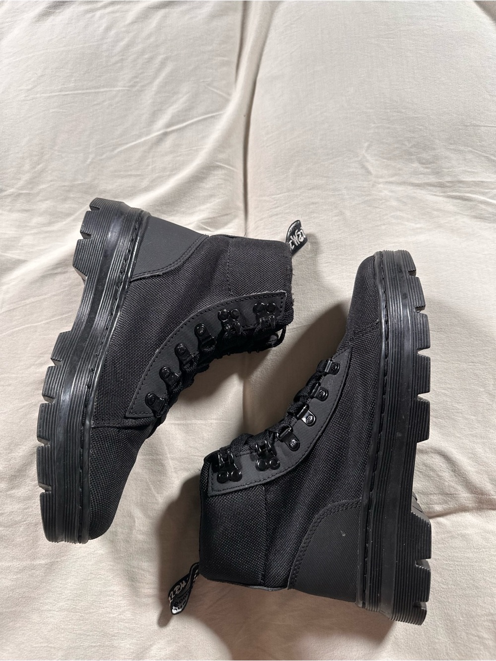 Doc Martens AW004 Combs W Poly Combat Style Boots Black Women's 6 US 4UK Grunge